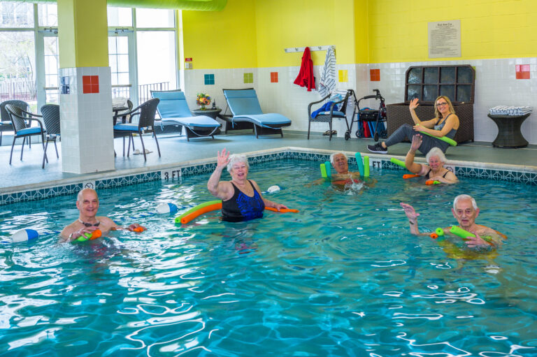Seniors in pool